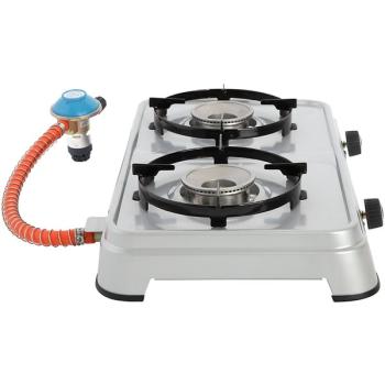 Campingaz Gaskocher Camping Cook CV (grau, Zweiflammkocher)